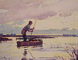Benson Paintings - The Punter by Frank Weston Benson